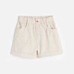 H&M Shorts High Waist - Light Beige - Size Large